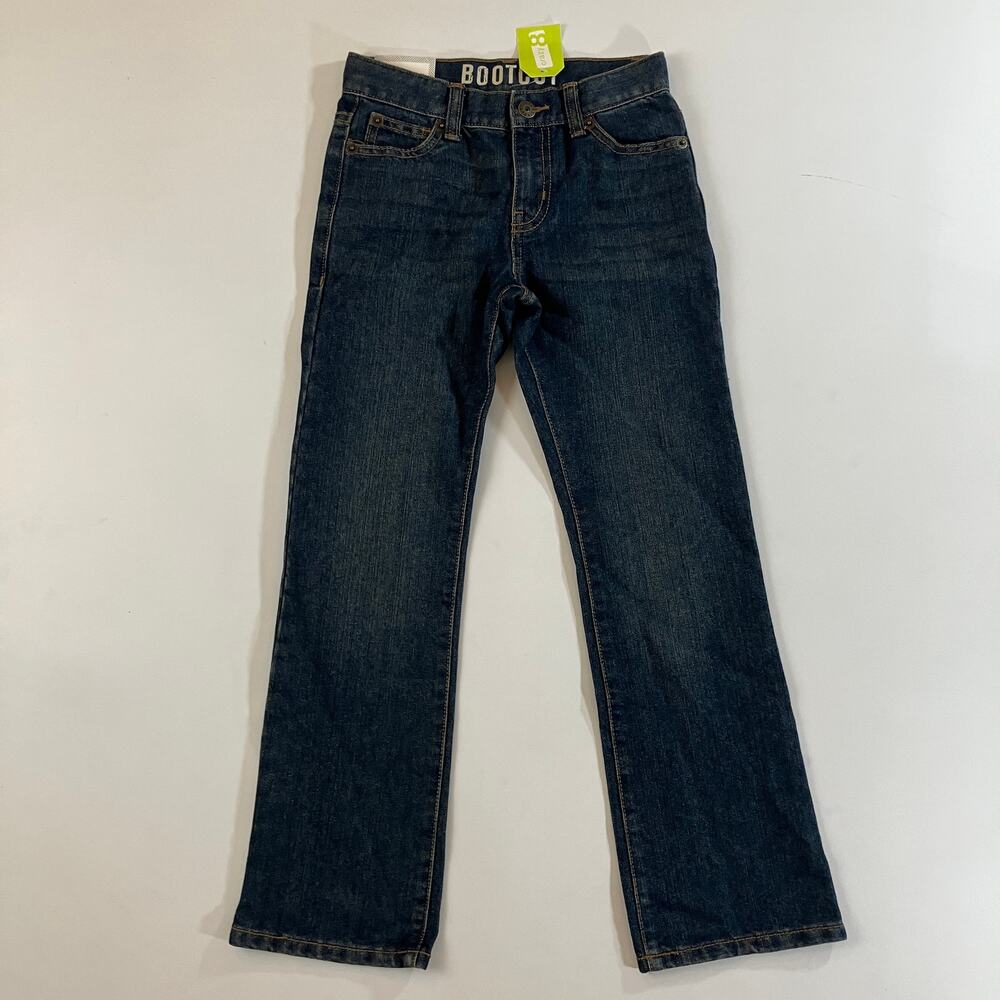 Crazy 8 Boys Size 8 Slim Bootcut Jeans Dark Wash Adjustable Waist NWT